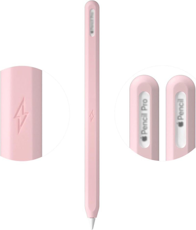 AKSHFETH Ultra Thin Protective Pencil Cover for Apple Pencil Pro &Apple Pencil 2nd Gen Silicone Case Sleeve Compatible with Apple Pencil Pro (Pink) - Image 1